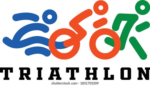 The Vector Illustration Of The Triathlon Logo