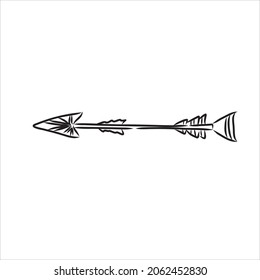 Vector illustration with tribal frame with ethnic arrows and feathers. American indian motifs. Boho style.