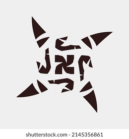 vector illustration of tribal pattern tattoo sleeve, cool fan motif, unique cool body decoration