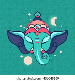 Vector illustration of a tribal totem animal - Elephant