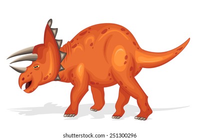 Vector illustration of Triceratops. Eps10 file.