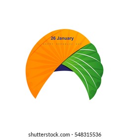 vector illustration of tricolor of indian flag. 26 january