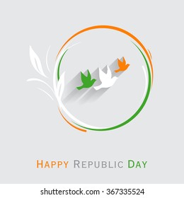 vector illustration of tricolor pigeon or background for republic day.