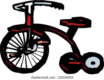 Vector illustration of a tricycle