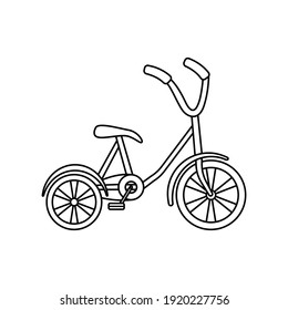 Vector illustration of tricycles. Cycling. Active lifestyle.