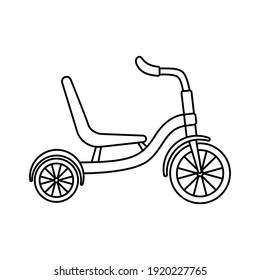 Ilustración vectorial de triciclos. Ciclismo. Estilo de vida activo.