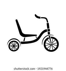 Ilustración vectorial de triciclos. Ciclismo. Estilo de vida activo.