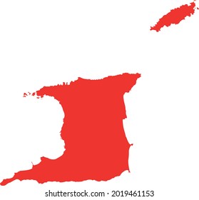 ilustración vectorial del mapa de Trinidad y Tobago