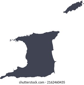 Mapa de la ilustración vector de Trinidad y Tobago