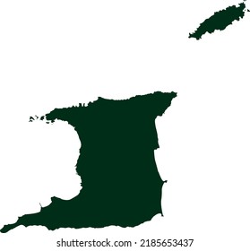 Vector Illustration of Trinidad and Tobago map