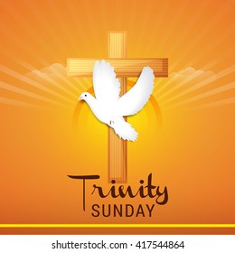 Vector illustration of Trinity Sunday.