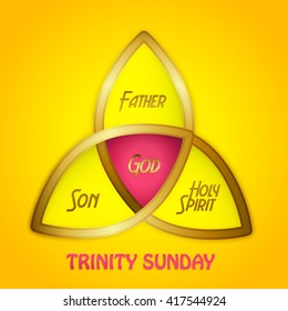 Vector illustration of Trinity Sunday.