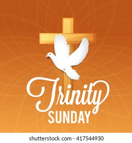 Vector illustration of Trinity Sunday.