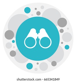 Vector Illustration Of Trip Symbol On Binoculars Icon. Premium Quality Isolated Field Glasses Element In Trendy Flat Style.