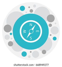 Vector Illustration Of Trip Symbol On Navigation Icon. Premium Quality Isolated Compass Element In Trendy Flat Style.