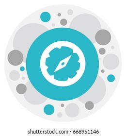 Vector Illustration Of Trip Symbol On Compass Icon. Premium Quality Isolated Navigation Element In Trendy Flat Style.