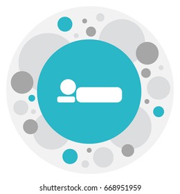 Vector Illustration Of Trip Symbol On Sleeping Bag Icon. Premium Quality Isolated Bedroll Element In Trendy Flat Style.