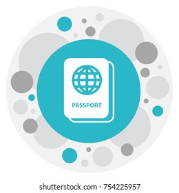 Vector Illustration Of Trip Symbol On Citizenship Certificate Icon. Premium Quality Isolated Passport Element In Trendy Flat Style.