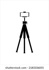 vector illustration of tripod and smartphone