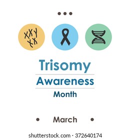 vector illustration / trisomy awareness month
