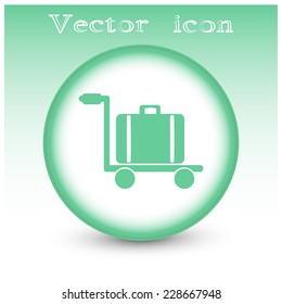 Vector illustration of trolley suitcase 