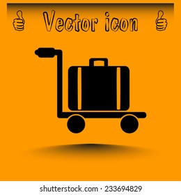 Vector illustration of trolley suitcase 
