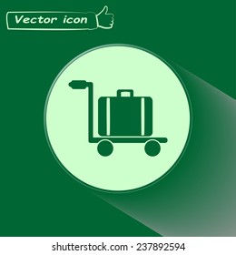 Vector illustration of trolley suitcase 
