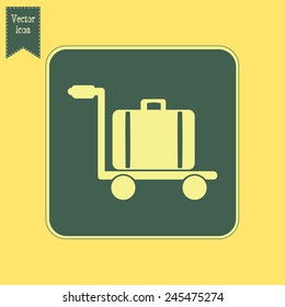 Vector illustration of trolley suitcase 