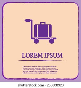 Vector illustration of trolley suitcase 