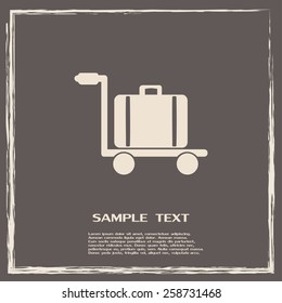 Vector illustration of trolley suitcase 