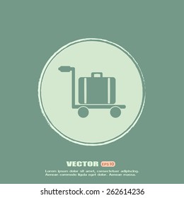 Vector illustration of trolley suitcase 