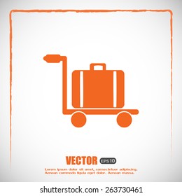 Vector illustration of trolley suitcase 