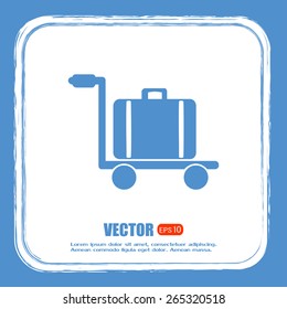Vector illustration of trolley suitcase 