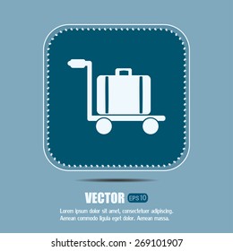 Vector illustration of trolley suitcase 