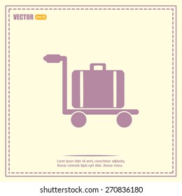 Vector illustration of trolley suitcase 