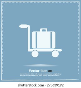 Vector illustration of trolley suitcase 