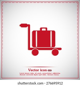 Vector illustration of trolley suitcase 