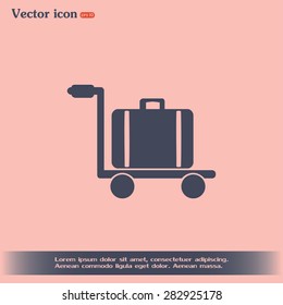 Vector illustration of trolley suitcase 