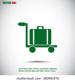 Vector illustration of trolley suitcase 
