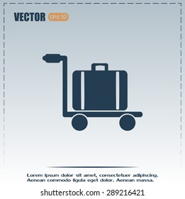 Vector illustration of trolley suitcase 