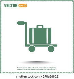 Vector illustration of trolley suitcase 