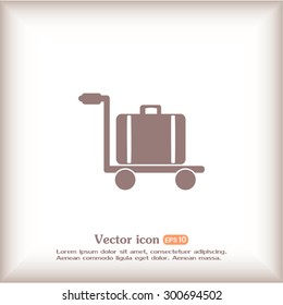 Vector illustration of trolley suitcase 