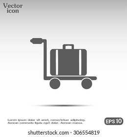 Vector illustration of trolley suitcase 