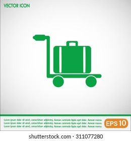 Vector illustration of trolley suitcase 