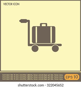 Vector illustration of trolley suitcase 