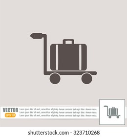 Vector illustration of trolley suitcase 