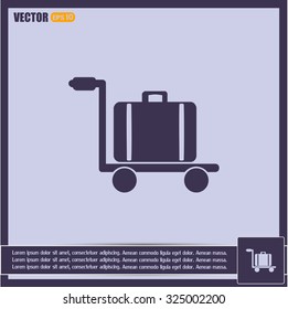 Vector illustration of trolley suitcase 