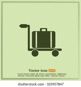 Vector illustration of trolley suitcase 