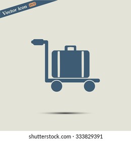 Vector illustration of trolley suitcase 
