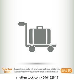 Vector illustration of trolley suitcase 